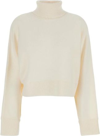 Michael Kors Cropped coltrui - Dames - Coltruien - Wit - XS - Wol - Truien & Vesten