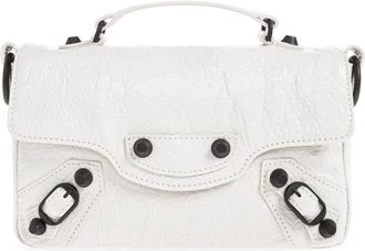 Balenciaga Cross Body Bags, female, White, Size: ONE SIZE Le City Flap Bag Nano