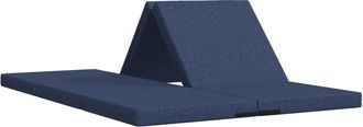 vidaXL Sof&aacute; Cama Plegable 140 X 67 X 15 Cm Azul Vidaxl