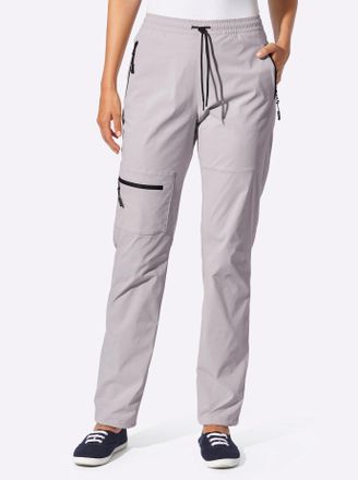 Casual Looks Funktionshose CASUAL LOOKS, Damen, Gr. 36, Normalgr&ouml;ssen, steingrau, 95% Polyamid, 5% Elasthan, unifarben, Hosen Funktionshose