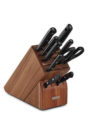 W&uuml;sthof Gourmet 10-Piece Knife Block Set in Black at Nordstrom