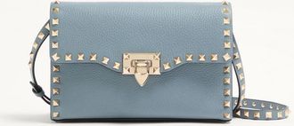 Valentino Garavani Small Rockstud Grainy Calfskin Crossbody Bag Wo