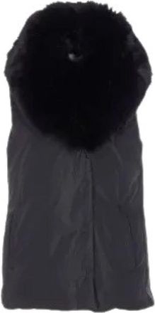Yves Salomon Gilet 75cm - Dames - Bodywarmers - Zwart - S - Jassen