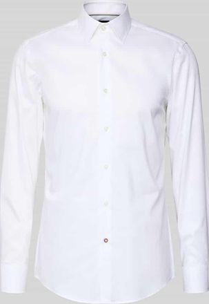 HUGO BOSS Slim Fit Business-Hemd mit Kentkragen Modell Hank Kent in Weiss, Gr&ouml;&szlig;e 38