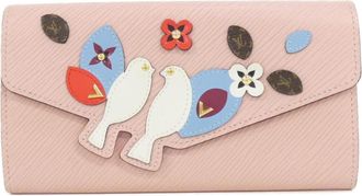 Louis Vuitton Rose Ballerine Leather Long Wallet (Bi-Fold) (Pre-Owned)