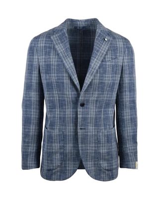 L.B.M. 1911 Light Blue Wool Cotton Polyamide Blazer Jacket