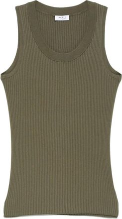Akris Top in cotone a coste - Verde