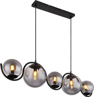 Globo Lighting L&aacute;mpara Colgante - Porry - Negro - Vidrio Vidrio Ahumado
