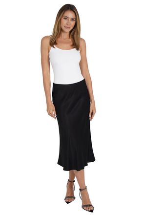 Love Token Rosabel Midi Skirt In Black
