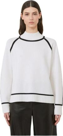 Max Mara Array Midi Jurk - Dames - Coltruien - Wit - S - Leer - Truien & Vesten