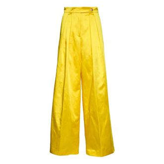 Dries Van Noten Wide Trousers, female, Yellow, Size: 3XS Wide Trousers