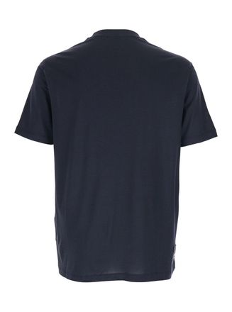 Emporio Armani Crew-Neck Cotton-Lyocell Blend T-Shirt - Navy