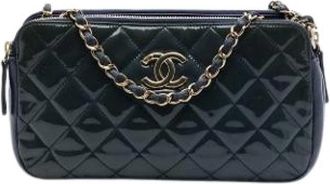 Chanel Pre-owned Vintage Crossbody Bag - Dames - Vintage Schoudertas - Blauw - ONE Size - Leer - Vintage