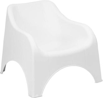 Dmora Poltrona da Esterno Agri, una Sedia, Made in Italy, 81x79 cm Bianco