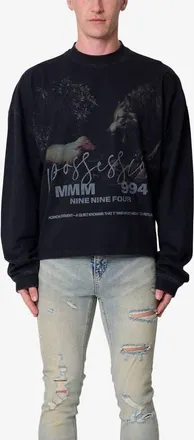 mnml Oversize Cotton Graphic T-Shirt in Black at Nordstrom, Size Xx-Large