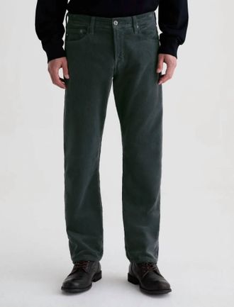 AG - Adriano Goldschmied Prot&eacute;g&eacute; Corduroy Straight Pants In Grey Steel
