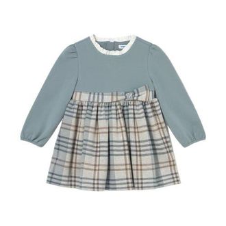 MAYORAL Plaid Dress in Blue at Nordstrom, Size 18M