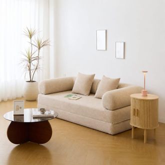 Nordlys Sof&aacute; cama 3 plazas en tejido beige