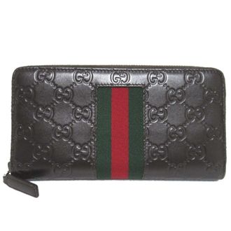 Gucci Guccissima Dark Brown Long Wallet (Bi-Fold) (Pre-Owned)