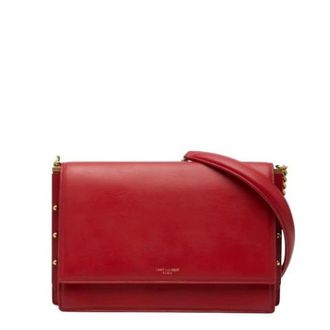 Saint Laurent Pre-owned Cross Body Bags, female, Red, Size: ONE SIZE Pre-owned Leather Cross Body Bag