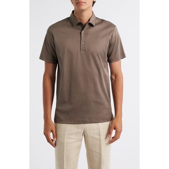 Aur&eacute;lien AUR1 Solid Cotton Polo in Ash Grey at Nordstrom Rack, Size Xx-Large