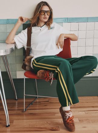 Twik Womens Track stripe wide-leg sweatpant