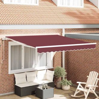 vidaXL Toldo Retr&aacute;ctil Autom&aacute;tico Burdeos 300x250 Cm Vidaxl
