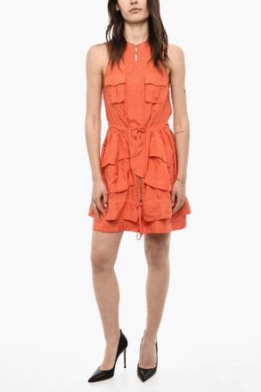 Dsquared2 Sleeveless Utility Silk Dress Dsquared2