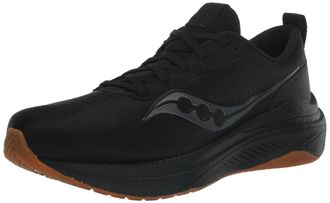 Saucony Mens Freedom Crossport Gym Shoes Sneaker, Black/Gum, 11.5