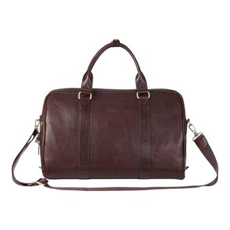 Infinity Leather Vintage Genuine Leather Holdall Duffle Gym Travel Bag - Atlas in Brown