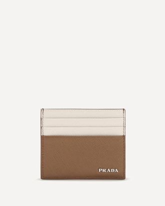 Prada Saffiano leather Card Holder Male UNI