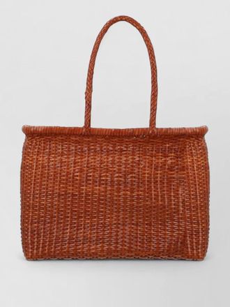 Dragon Diffusion beach bag woven design dual handles