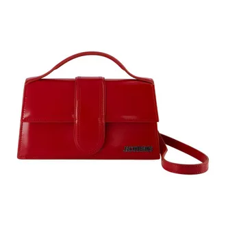Jacquemus Womens Top Handle Bag Red Calfskin