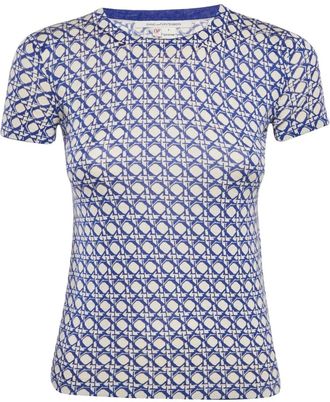 Diane Von F&uuml;rstenberg Gebreide top met abstracte print - Blauw