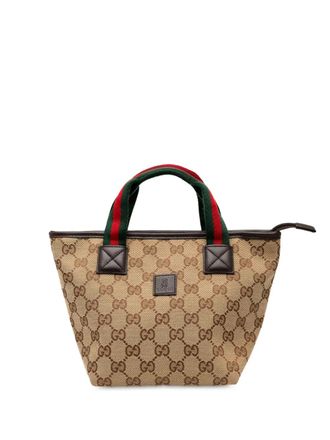Gucci 2000-2015 Mini GG Canvas Web Childrens handbag - women - Canvas/Leather - One Size - Brown