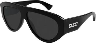 Gucci Zonnebril - Heren - Zonnebrillen - Zwart - 58 MM - Accessoires
