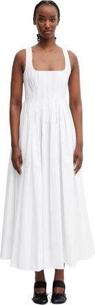 Sportmax Spxgiro Jurk - Dames - Maxi kleedjes - Wit - XS - Katoen - Kleedjes