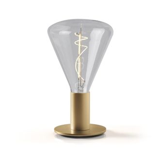 Daylight Italia L&aacute;mpara de mesa de metal dorado