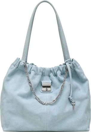 Marc Jacobs Suede Cristina Tote - Dames - Schoudertassen - Blauw - ONE Size - Su&egrave;de - Tassen