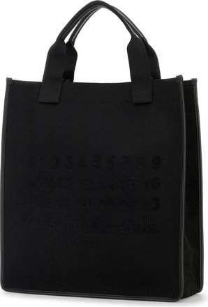 Maison Margiela Womens Cabas Shopping Tote Black Corpo Polyester Cotton