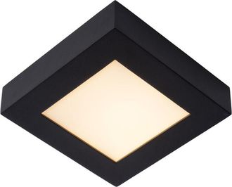 Lucide Lucide - brice-led - Flush Ceiling Light Bathroom - led Dim. - 1x15W 3000K - IP44 - Black