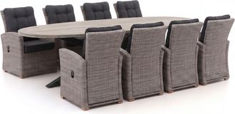 Intenso Furniture Intenso Mazzano/ROUGH-Y Ellips 280cm dining tuinset 9-delig verstelbaar