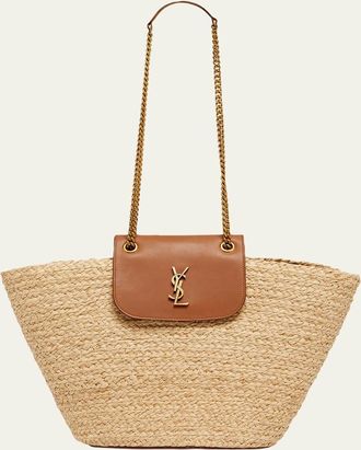 Saint Laurent Panier Tote Bag in Raffia