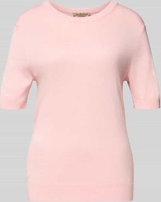 Smith & Soul Strickshirt aus Viskose-Mix mit Rundhalsausschnitt in Rosa Melange, Gr&ouml;&szlig;e XXL