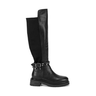 Alma En Pena Black Leather Boot for Women - female - ALMA EN PENA - High Boots - Black - 7 UK - Shoes