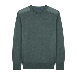 Paul & Shark Soft Cool Touch wool crewneck sweater with Typhoon details, Man, Quiet Shade, Size: XXL