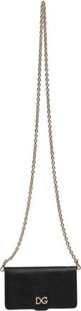 Dolce & Gabbana Phone Flip Cover - Dames - Schoudertassen - Zwart - ONE Size - Leer - Tassen
