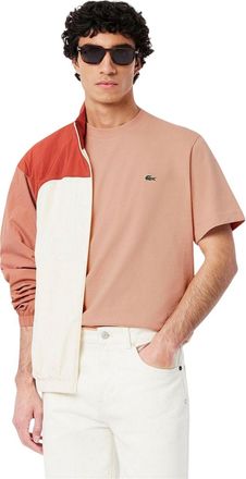 Lacoste Heren Geborduurd Logo Katoenen T-Shirt (Oranje)