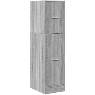 vidaXL Armario botiquín madera ingeniería gris Sonoma 30x41x118 cm Vidaxl