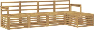 vidaXL Conjunto De Sof&aacute;s De Exterior 5 Uds. Blanco Vidaxl